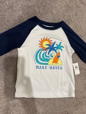 Long sleeve rashguard swim top